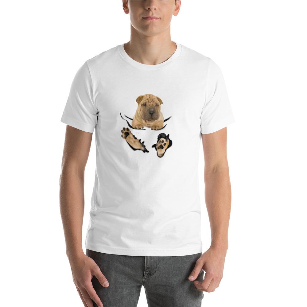 Cute bulldog pocket Unisex T-Shirt