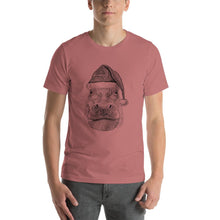 Load image into Gallery viewer, Hippo christmas hat art Unisex T-Shirt
